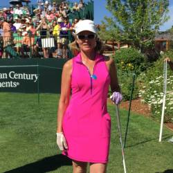 Kim Alexis at American Century and Tahoe golf tournament